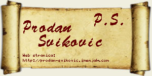 Prodan Šviković vizit kartica